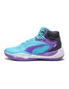 Puma Баскетболни обувки Playmaker Pro с кожа - Бял/Виолетов/Син