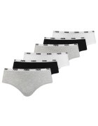 Puma Бикини хипстър - 6 чифта - Бял/Черен/Сив