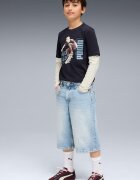 Puma Блуза Mid 90s с дизайн 2в1 Крем/Тъмносин