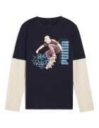 Puma Блуза Mid 90s с дизайн 2в1 Крем/Тъмносин