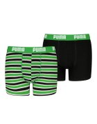 Puma Боксерки без шарка и на райе - 2 чифта Черен/Светлозелен