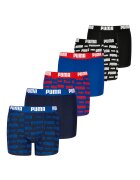 Puma Боксерки с лога - 6 чифта - Червен/Черен/Син