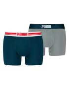 Puma Боксерки с лого на талията - 2 чифта Тъмносин