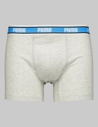 Puma Боксерки с лого на талията - 3 чифта Аленочервен/Светлосив меланж