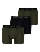 Puma Боксерки с лого на талията - 3 чифта Черен/Каки