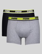Puma Боксерки с лого на талията - 3 чифта Черен/Светло сив