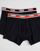Puma Боксерки с лого на талията - 3 чифта Червен/Бял/Черен