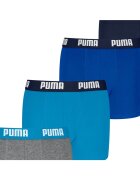 Puma Боксерки с лого на талията - 4 чифта Сив/Син