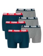 Puma Боксерки с лого на талията - 6 чифта - Черен/Сив
