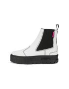 Puma Боти Mayze Chelsea с равна платформа и текстил - Бял/Черен
