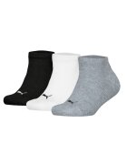 Puma Чорапи с лого - 3 чифта Бял/Черен/Сив