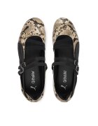 Puma Дамски балеринки 405326 Естествена кожа Кафяв