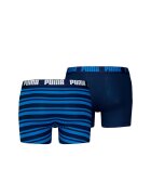 Puma Десенирани боксерки с памук - 2 чифта Кралско Синьо/Тъмносин