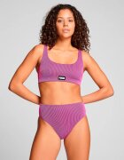 Puma Долнище на бански с висока талия и райе Фанданго розово