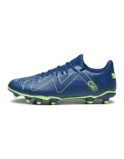 Puma Футболни обувки Future Play FG/AG с перфорации - Лайм зелено/Петролно синьо
