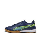 Puma Футболни обувки King Match IT Indoor - Тъмносин/Лайм зелено