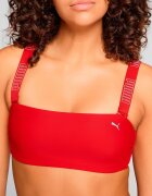 Puma Горнище на бански тип бюстие с отделящи се презрамки Тъмночервен