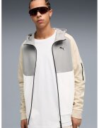 Puma Худи Alpine Snow с цип и миди яка - Бял/Светлозелен/Светло бежово