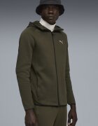 Puma Худи с джобове встрани и цип Бледо каки