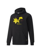 Puma Худи с фигурална щампа - Черен/Жълт