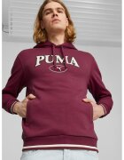 Puma Худи Squad с лого - Слонова кост/Тъмночервен