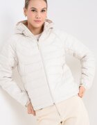 Puma Капитонирано яке с качулка и лого Мръснобял