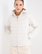 Puma Капитонирано яке с качулка и лого Мръснобял