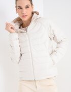 Puma Капитонирано яке с качулка и лого Мръснобял