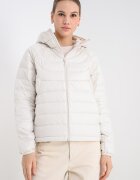 Puma Капитонирано яке с качулка и лого Мръснобял