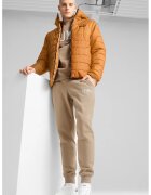 Puma Капитонирано зимно яке Essentials с качулка - Черен/Карамел