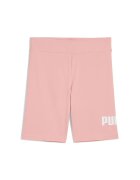 Puma Къс панталон с памук с лого Бял/Пастелнорозов