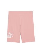 Puma Къс панталон с памук с лого Бял/Пастелнорозов