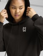 Puma Късо баскетболно худи Pivot с лого Бял/Черен