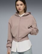 Puma Късо свободно худи с модал Тъмнобежово