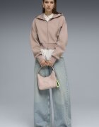 Puma Късо свободно худи с модал Тъмнобежово