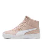 Puma Кожени спортни обувки Carina 3.0 - Бял/Розова сьомга