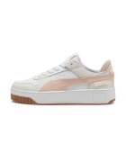 Puma Кожени спортни обувки Carina Street с еко кожа - Бял/Прашно розово/Светло бежово