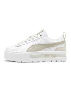 Puma Кожени спортни обувки Mayze Luxe с равна платформа - Бял/Светло бежово