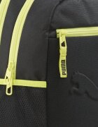 Puma Малка текстилна раница Buzz с релефно лого Черен/Лайм зелено