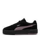 Puma Маратонки Carina Mia от велур с равна платформа - Черен/Бледа лила