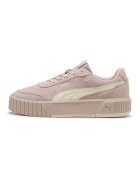 Puma Спортни обувки Carina Mia от велур с равна платформа и еко кожа - Слонова кост/Прашно розово