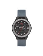 Puma Мъжки часовник Reset - аналогов - кварцов механизъм - пластмасов корпус - текстилна каишка - черно-син - 45x10мм