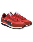 Puma Мъжки спортни обувки - велур и текстил - червени - минималистичен дизайн