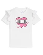 Puma Памучна тениска с овално деколте и дипли Бял/Черен/Пастелнорозов