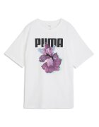 Puma Памучна тениска с шарка Бял/Черен/Фанданго розово