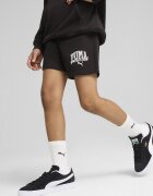 Puma Памучни шорти с лого Бял/Черен