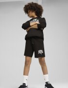 Puma Памучни шорти с лого Бял/Черен