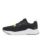 Puma Плетено-мрежести спортни обувки Wired Run - Черен/Неоново зелено