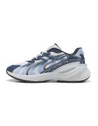 Puma Скосени спортни обувки Inverse с кожа - Тъмносин/Мръснобял