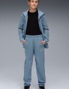Puma Спортен екип с качулка и лого Прашно синьо
